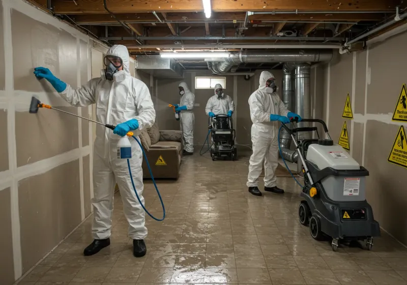Basement Moisture Removal and Structural Drying process in Boardman, OR